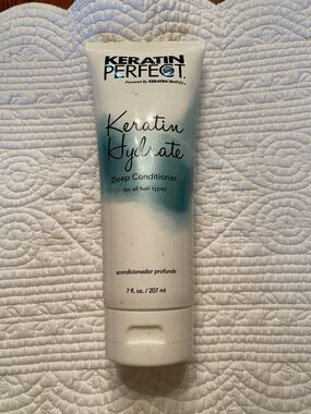Keratin Perfect Keratin Hydrate Deep Conditioner - White & Teal